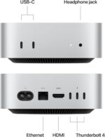 Apple 2024 Mac mini Desktop Computer with M4 chip with 10‑core CPU and 10‑core GPU: Built for Apple Intelligence, 16GB Unified Memory, 256GB SSD Storage, Gigabit Ethernet. Works with iPhone/iPad - Image 3