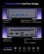 KAMRUI AM21 Mini PC, AMD Ryzen 7 8745HS (8C/16T, up to 4.9GHz), 32GB DDR5 5600MHz RAM, 1TB M.2 2280 PCIe 4.0 SSD, Mini Desktop Computer with Radeon 780M, USB4, Quad Display, Dual LAN, HDMI, WiFi 6 - Image 6