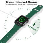 𝟐𝟎𝟐𝟔 𝐔𝐩𝐠𝐫𝐚𝐝𝐞𝐝 for Apple Watch Charger Magnetic Fast Charging Cable [Portable] Magnetic Wireless Charging Compatible with iWatch Series Ultra/SE/11/10/9/8/7/6/5/4/-[3.3FT] White - Image 3