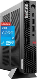 Lenovo ThinkStation P3 Tiny Desktop Computer, Intel Core i5-14500 vPro (14-Core up to 5.0GHz), 16GB DDR5 RAM 512GB NVMe SSD, Win 11 Pro, Mini PC Desktop Workstation for Engineering, Creative, Business