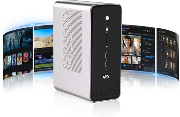 NIMO Mini PC Desktop, AMD Ryzen AI Max+ 395 128GB LPDDR5 8000MHz RAM 4TB SSD (Up to 5.1GHz) AI Server Radeon 8060S Graphics Computers with USB4.0 BT5.2 WiFi 7, 4K Display