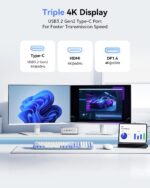 KAMRUI Pinova P2 Mini PC, AMD Ryzen 4300U(Beats 3500U/3200U/N150,Up to 3.7 GHz) Mini Computers, 16GB RAM 512GB SSD Mini Desktop Computers, Triple 4K Display/HDMI+DP+Type-C/WiFi/BT for Home/Business - Image 5