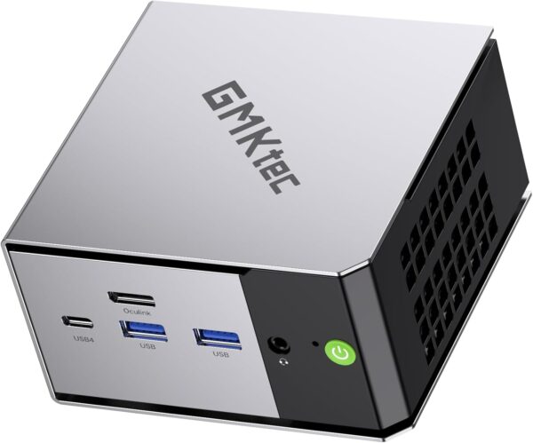 GMKtec Mini PC AMD Ryzen 5 PRO 6650H (Turbo 4.50GHz) 16GB DDR5 1TB NVME SSD Dual NIC LAN 2.5GbE Oculink, USB4, HDMI, USB-C Desktop Computer M8