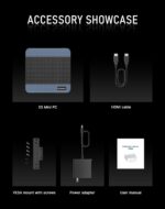 BOSGAME E5 Multi-Functional Mini PC, Ryzen 3 5300U 4-core 8-Thread Dual LAN Desktop Computers, 16GB DDR4 1TB PCIe 3.0x4 SSD, Triple Displays HDMI 2.0x1, DisplayPortx1, USB-C x1, Wi-Fi 5, BT 5.0 - Image 8