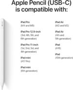 Apple Pencil (USB-C): Device Compatibility Check Required - Pixel-Perfect Precision, Tilt Sensitivity, Perfect for Note-Taking, Drawing, and Signing Documents. Charges and Pairs with USB-C - Image 4