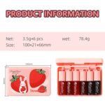 Eakroo 6 Colors Lip Tint Stain Mini Liquid Lipstick, Lip Gloss for Women, Blush for Cheeks, Lip Stain Long Lasting Waterproof, Lip Makeup, Cute Stuff, Non-Stick Cup, High Pigment, Vivid Color - Image 7