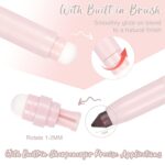 2in1 Cream Eye Shadow Brightener Sticks for Eyes, Neutral Highlighte High Pigmented Makeup with Blending Brush Built-in Sharpener, Long Lasting Eye Makeup sombras en crema para ojos #Cashmere brown - Image 5
