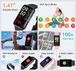USMECBL Fitness Trackers,Blood Oxygen Heart Rate Sleep Monitor,Smart Band 24/7 Health Monitoring,Calorie Pedometer Steps Counter Activity watchs/Notifications for iOS/Android