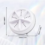 Portable Washing Machine, Mini Ultrasonic Washing Machine 3 in 1 Dishwashers Ultrasonic Waves Suitable for Home, Business, Travel, College Room, RV, Apartment (3.5IN) - Image 6