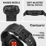 amBand M1 Sport Case Band for Apple Watch Ultra 3/2/1 & SE 3/2/1 & Series 11 10 9 8 7 6 5 4 3 49mm 46mm 45mm 44mm 42mm 41mm 40mm 38mm, Shockproof & Scratch Resistant Rugged Bumper for Men - Image 2
