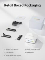 GMKtec Mini PC Ryzen 5 3500U (Beats N150) 16GB 256GB SSD 2.5GbE NIC LAN Office Home Desktop Computers, Triple 4K Display, WiFi, BT, USB-C, DP Nucbox G10 Black - Image 9