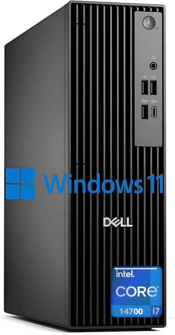 Dell Pro Slim QCS1250 Business Desktop, New OptiPlex Version, Intel Core i7-14700(20 Core, 28 Threads), 32GB DDR5 RAM, 1TB PCIe SSD, Ultra-Quiet Design, Dual 4K Monitor Support, USB-C, Windows 11