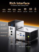 GMKtec Mini PC AMD Ryzen 5 PRO 6650H (Turbo 4.50GHz) 16GB DDR5 1TB NVME SSD Dual NIC LAN 2.5GbE Oculink, USB4, HDMI, USB-C Desktop Computer M8 - Image 5