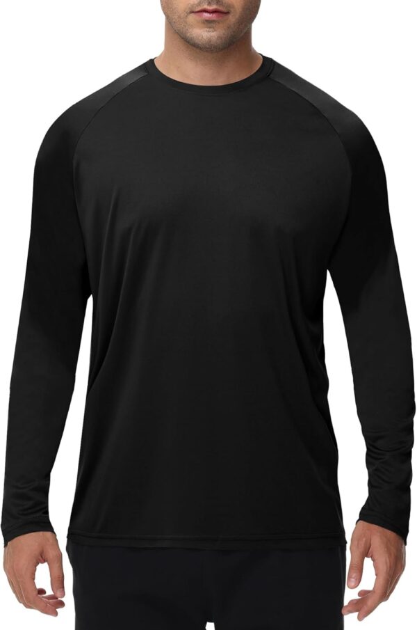 Long Sleeve Shirts for Men - Quick Dry Moisture Wicking UV UPF Sun Protection T-Shirts for Fishing Workout Swim