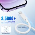 USB C to Lightning Cable 3FT 2Pack [Apple MFi Certified], Power Delivery iPhone Cables Type C iPhone Charger Cord Fast Charging Compatible iPhone 14 13 12 11 Pro Max X XS XR 8 7 6s Plus SE - Image 5