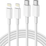 USB C to Lightning Cable 3FT 2Pack [Apple MFi Certified], Power Delivery iPhone Cables Type C iPhone Charger Cord Fast Charging Compatible iPhone 14 13 12 11 Pro Max X XS XR 8 7 6s Plus SE