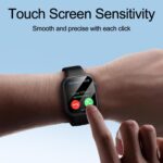 Smiling 2 Pack Case Compatible with Apple Watch Series 11 (2025)/ Series 10 42mm with Tempered Glass Screen Protector, Hard PC Case Scratch-Resistant Overall Protective Cover- 1 Black + 1 Transparent - Image 5