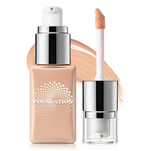 IONSGAKO Liquid Foundation, Matte Finish Flawless Foundation, Lightweight and Buildable Long-lasting Wear Full Coverage Foundation Makeup for Women - 01 Natural