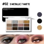 12 Color Luxury Eyeshadow Palette, Matte Shimmer Eyeshadow Makeup Palette, Eyeshadow Contour Palette. Easy To Blend And Long-lasting, Suitable For Professional Makeup For Women. (02#) - Image 2