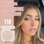 FeiCuiYun Glitter Shimmer Sparkle Eye Shadow Palette Makeup for Older Women, Pearl White Silver Glitter Shimmer Metallic Holographic Iridescent Cream Iridescent Single Monochrome Eyeshadow Makeup, 11 - Image 2