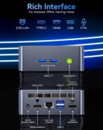 GMKtec M3 Ultra Mini PC with Intel Core i7 12700H (14C/20T 4.7 GHz), 16GB DDR4 RAM+512GB NVMe SSD, Mini Desktop Computer Iris XE Graphics, Triple 4K Display, WiFi 6, BT5.2, USB-C - Image 4