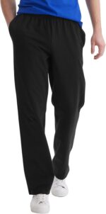 Hanes Men's Essentials Jersey Sweatpants, Cotton Lounge Pants with Pockets for Men, 32” Inseam
