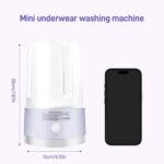 Portable Mini Washing Machine | Compact Deep Cleans Underwear, Baby Clothes, Small Laundry | Lightweight for Apartment, Dorm, Hotel, Travel & Camping | Quiet Energy-Efficient（Purple） - Image 3