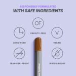 Wonderskin Eyeliner Pencil, 1440 Longwear Brown Eyeliner Pencil - Waterproof, Sharpenable & Smudge Proof - Image 4