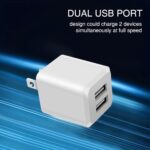 USB Wall Charger, Dual Port Cube Power Adapter Charger Plug Block Charging Box, Dual Port Wall Fast Charging Adapter, Compatible for i Phone 14 13 12 11 (USB-1) - Image 4