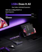 KAMRUI AM21 Mini PC, AMD Ryzen 7 8745HS (8C/16T, up to 4.9GHz), 32GB DDR5 5600MHz RAM, 1TB M.2 2280 PCIe 4.0 SSD, Mini Desktop Computer with Radeon 780M, USB4, Quad Display, Dual LAN, HDMI, WiFi 6 - Image 5