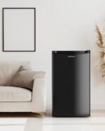 Upstreman 3.2 Cu.Ft Mini Fridge with Freezer, Single Door Mini Fridge, Dorm Fridge, Adjustable Thermostat, Mini Refrigerator for Bedroom, Office, Dorm, Black-BR321 - Image 8