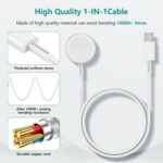 USB C Apple Watch Charger, [Apple MFi Certified] Magnetic iWatch Fast Charging Cable Cord 6ft and iPhone Type C Wall Charger Plug Block for Apple Watch Series Ultra 2/Ultra/11/10/9/8/7/SE/6/5/4/3/2 - Image 4