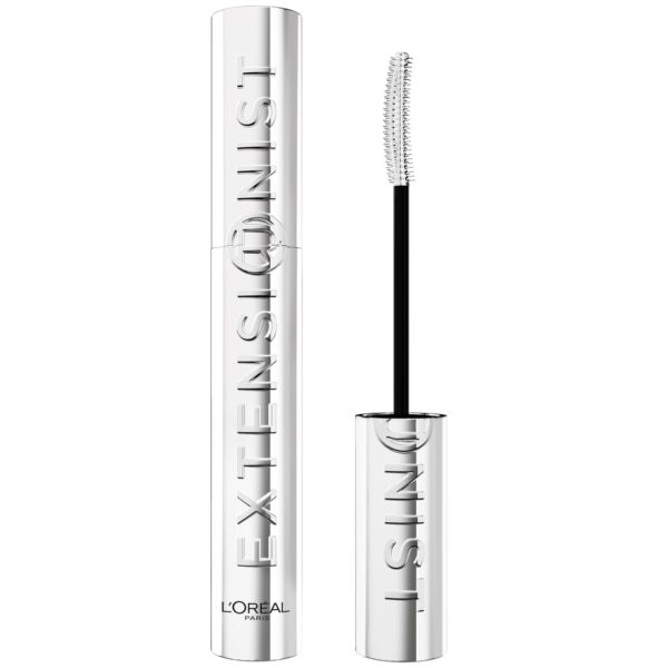 L'Oreal Paris Extensionist Mascara, Lengthening, Volumizing, and Curling Formula For a Lash Extension Eye Makeup Look, Washable Blackest Black