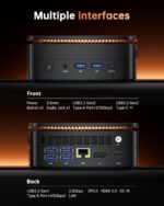 KAMRUI Hyper H1 Mini Gaming PC,AMD Ryzen 7 6800H(Beat 6800U),32GB DDR5 4800MHz 1TB M.2 NVMe PCIe3.0x4 SSD Mini PC(8C/16T,up to 4.7GHz),16MB L3 Smart Cache,Triple 4K Display/WiFi6/BT5.2/Mini Computers - Image 4