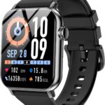 Smart Watches for Men Women, 1.83" HD Touchscreen Fitness Tracker with Bluetooth Calls, IP68 Waterproof, 120+ Sport Modes, 7-Day Battery, 24/7 Heart Rate & Sleep Monitor for iPhone Android iOS (Black)