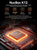 GMKtec Gaming Mini PC AMD Ryzen 7 H 255 (Upgraded 8745HS) 32GB DDR5 1TB SSD, Desktop Computer 3XM.2 2280 Expansion, Oculink, Dual NIC 2.5G, HDMI 2.1, USB4 K12 - Image 3