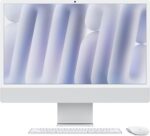 Apple 2024 iMac All-in-One Desktop Computer with M4 chip with 10-core CPU and 10-core GPU: Built for Apple Intelligence, 24-inch Retina Display, 24GB Unified Memory, 512GB SSD Storage; Silver