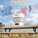 Mini Portable Washing Machine Travel, Portable Foldable Mini Washing Machine for Apartments Dorms Camping Travel Laundry with Spin Baby Clothes - Image 5