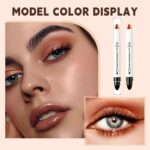 ADMD Eyeshadow Stick Set Dual-Ended Colorful Pencil Crayon Creamy 2-in-1 Eyeshadow & Blending Brush for Easy Looks Shimmer Eye Shadow Sticks 3Colors - Image 4