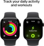 Apple Watch Series 11 [GPS 42mm] Smartwatch with Jet Black Aluminum Case with Black Sport Band - S/M. Sleep Score, Fitness Tracker, Health Monitoring, Always-On Display, Water Resistant - Image 3