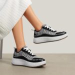 DREAM PAIRS Women Chunky City Tweed Comfortable Casual Platform Fashion Sneaker - Image 6