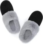 NineCiFun Women's and Men's Memory Foam House Slippers, Faux Fur Lined Indoor Fuzzy Slippers with No-slip Sole, Slip on Suede Home Shoes, Warm Winter Gift for Women & Men - Image 9