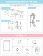 Comfee Portable Washing Machine, 0.9 cu.ft Compact Washer With LED Display, 5 Wash Cycles, 2 Built-in Rollers, Space Saving Full-Automatic Washer - Image 7