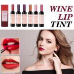 Watvsk Wine Lip Tint Gloss Set Wine Bottle Lip of 6 Colors for Women Long-Lasting with Non-Drying Formula for Soft Natural Lips Daily & Party Makeup Kit Feather-Light Waterproof Stain Set - Image 2
