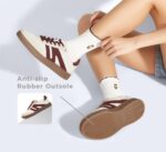 LUCKY STEP Women Classic Retro Gum Sole Fashion Sneakers Casual Tennis Skate Shoe Genuine Leather Walking Footwear Anti Slip Trainers - Image 4