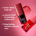 e.l.f. Sheer For It Blush Tint, Multi-Use, Long-Lasting Lip & Cheek Makeup, Creates A Natural Flush Finish, Vegan & Cruelty-Free, Cherry Cola - Image 2