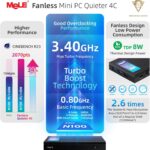 MeLE Fanless Mini PC Quieter 4C, N100 16GB RAM 512GB Storage Win 11 Mini Computers, Micro PC with Full-Functional USB-C, 2.4G/5G WiFi, 4K Triple Screen on Home, Office, Education, Astrophotography - Image 4
