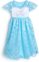 Frozen Girls' Princess Dress Nightgown, Fantasy Gown, Soft & Cute Pajamas for Kids