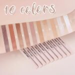 2in1 Cream Eye Shadow Brightener Sticks for Eyes, Neutral Highlighte High Pigmented Makeup with Blending Brush Built-in Sharpener, Long Lasting Eye Makeup sombras en crema para ojos #Cashmere brown - Image 4