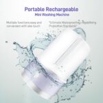 Portable Mini Washing Machine | Compact Deep Cleans Underwear, Baby Clothes, Small Laundry | Lightweight for Apartment, Dorm, Hotel, Travel & Camping | Quiet Energy-Efficient（Purple） - Image 4